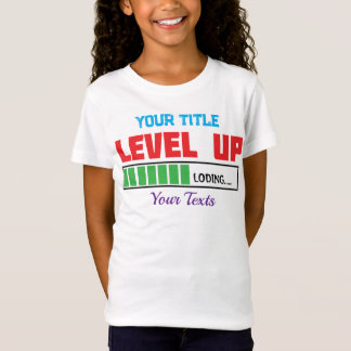 Text 'Level Up' mit grünem Ladefortschritt T-Shirt