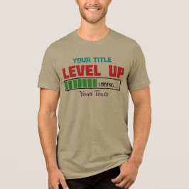Text 'Level Up' mit grünem Ladefortschritt Tri-Blend Shirt