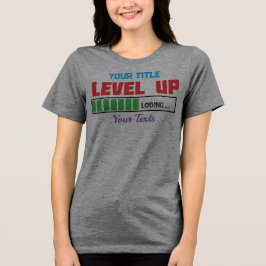 Text 'Level Up' mit grünem Ladefortschritt Tri-Blend Shirt
