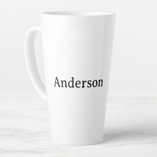 Text löschen, eigenen Entwurf ersetzen 17 oz große Milchtasse