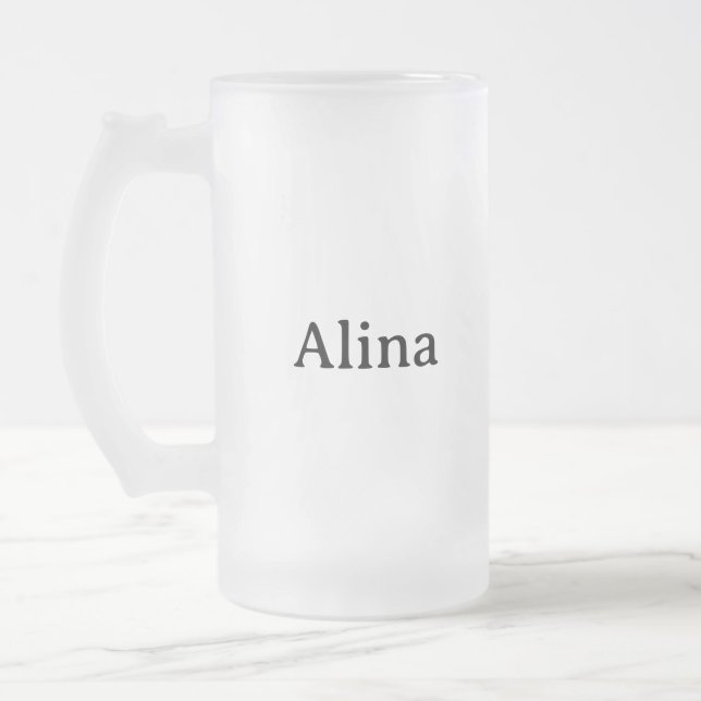 Text löschen, eigenes Design hinzufügen 16 oz Mattglas Bierglas (Links)