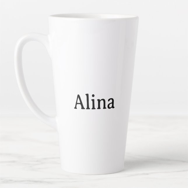 Text löschen, eigenes Design hinzufügen 17 oz Larg Milchtasse (Links)