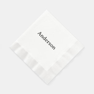 Text löschen und eigenen Entwurf ersetzen Geprägte Serviette