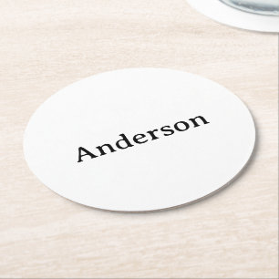 Text löschen und eigenes Design ersetzen 4" x 4" Runder Pappuntersetzer