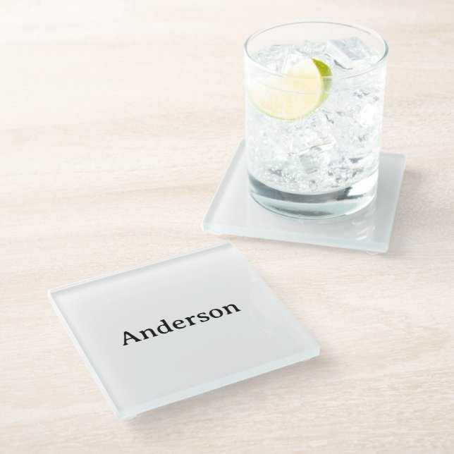 Text löschen und eigenes Design ersetzen  Glasuntersetzer (Schrägansicht)