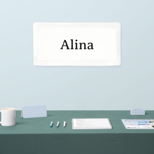 Text löschen und eigenes Design hinzufügen 2' x 1' Banner (Messe)