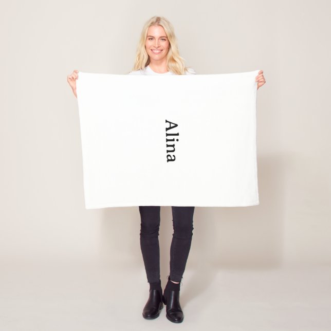 Text löschen und eigenes Design hinzufügen 30" x 4 Fleecedecke (Beispiel)