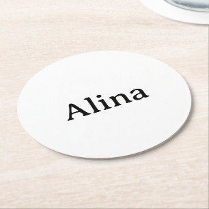 Text löschen und eigenes Design hinzufügen 4" x 4" Runder Pappuntersetzer