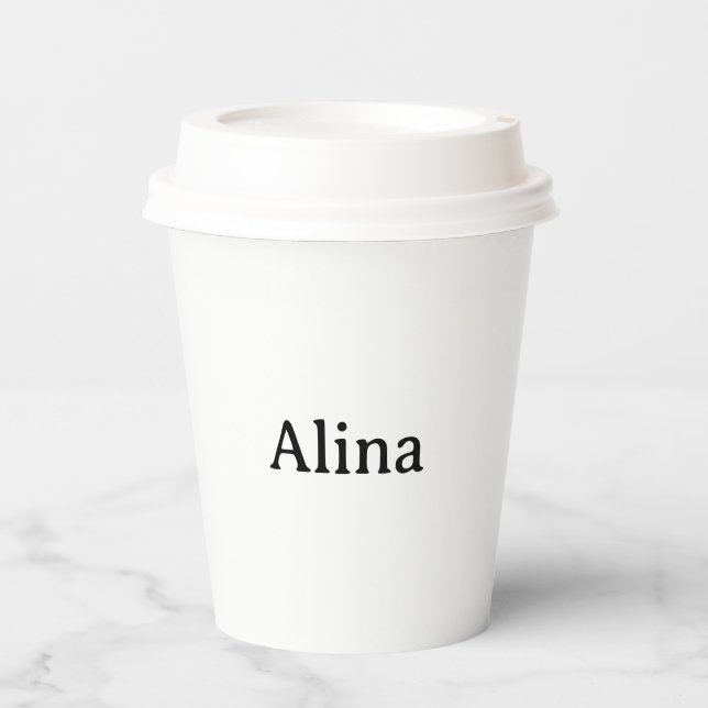 Text löschen und eigenes Design hinzufügen 8oz Pap Pappbecher (Vorderseite)