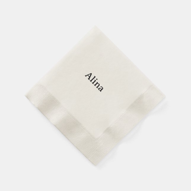 Text löschen und eigenes Design hinzufügen Geprägt Serviette (Ecke)