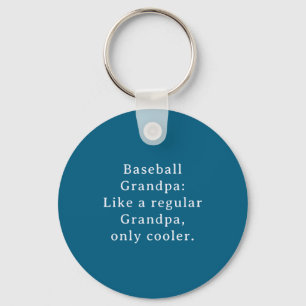Text Lustiger Opa Baseball Grafik Kunst Schlüsselanhänger