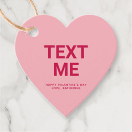 Text mir rosa Herzspass niedlich Valentinstag Brau Geschenkanhänger