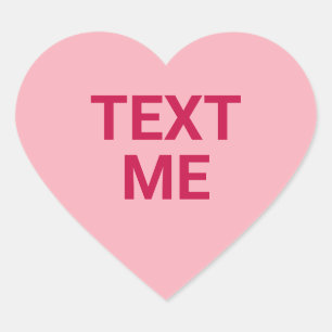 Text mir rosa lustige niedliche Valentinstag Konve Herz-Aufkleber