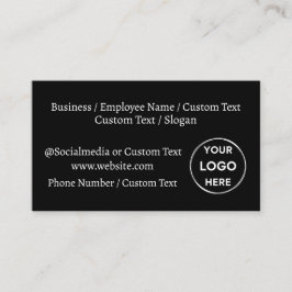 Text mit benutzerdefinierten Schwarzen Logos Moder Visitenkarte