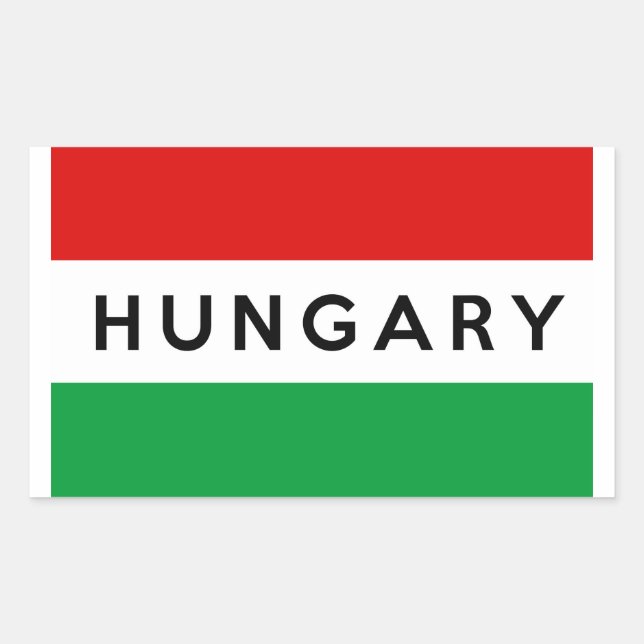 Text mit dem Symbol für das hungrige Land Rechteckiger Aufkleber (Vorderseite)
