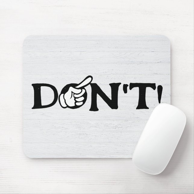 Text mit Finger auf Holz Mousepad (Mit Mouse)
