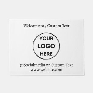 Text mit Minimalistischen Logos Fußmatte