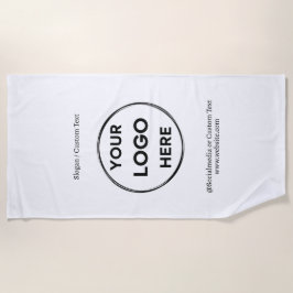 Text mit Minimalistischen Logos Strandtuch
