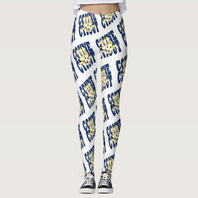 Text-Muster für die Kontextstatusflagge Leggings (Vorderseite)