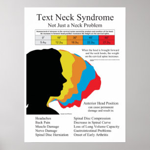 Text Neck Syndrom Chiropractic in Metric kg Poster