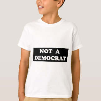 Text nicht ein Demokraten (rundes, weißes) T-Shirt