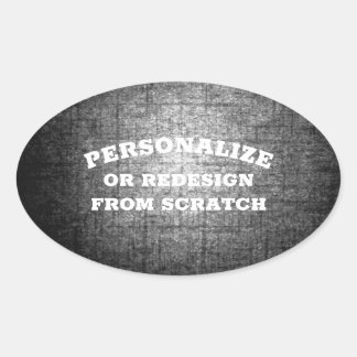 Text oder Design hier - Erstellen Sie eine benutze Ovaler Aufkleber