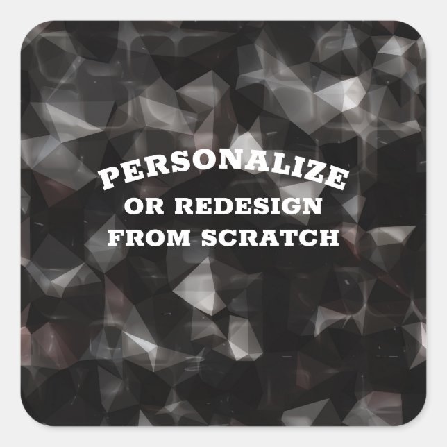 Text oder Design hier - Erstellen Sie eine benutze Quadratischer Aufkleber (Vorderseite)