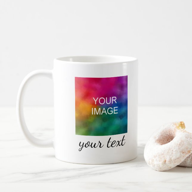 Text oder Namen für benutzerdefinierte Foto-Bildka Kaffeetasse (Mit Donut)