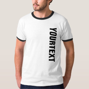 Text- oder Namensvorlage Mens White Bold Big Schri T-Shirt