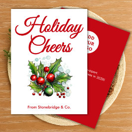 Text-Only Holiday Card | Add Business Name Feiertagskarte