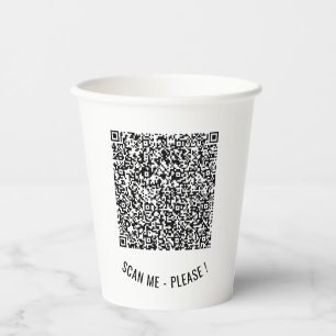 Text-Papiergruppen für den QR-Code - Farben auswäh Pappbecher