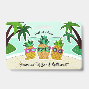 Text-Party-Abzeichen der Strand-Ananas Ausweis