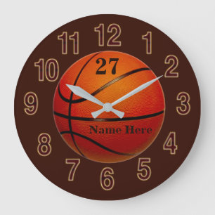 TEXT "personalisierte Basketball-Wall", FARBEN Große Wanduhr