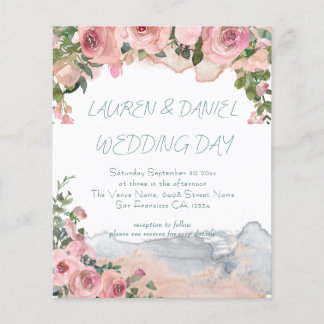 Text QR Code Vintag Blush Pink Wedding