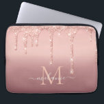 Text-Rose für Monogramm: Farbblindfarbiger Glitzer Laptopschutzhülle<br><div class="desc">Monogram Name Text Rose Gold Blush Glitzer Sparkle Personalisiert Geburtstag - Geburtstag oder Hochzeitsgeschenk / Beißig - Fügen Sie Ihren Brief / Name - Text oder Entfernen - Machen Sie Ihr Sondergeschenk - Neu vergrössern und verschieben oder entfernen und fügen Sie Text / Elemente mit Anpassungstool hinzu. Design von MIGNED....</div>