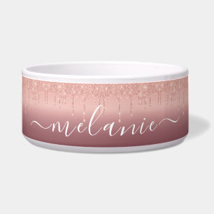 Text-Rose für Monogramm: Farbblindfarbiger Glitzer Napf