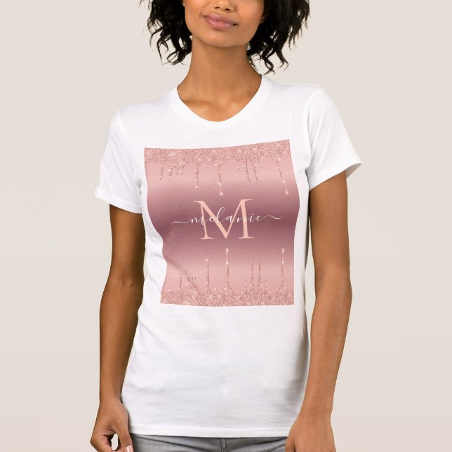 Text-Rose für Monogramm: T - Shirt für Farbblindze (Vorderseite)