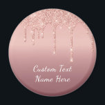 Text Rose Gold Blush Glitzer Sparkle Tropfen Hochz Magnet<br><div class="desc">Benutzerdefinierte Text-Rose Gold Blush Glitzer Sparkle Tropfen Rosa Hochzeit oder Party Supplies / Geschenk - Fügen Sie Ihren einzigartigen Text / Name oder entfernen Sie Text - Make Your Special Gift - Neu formatieren und verschieben oder entfernen und fügen Sie Text / Elemente mit Anpassungstool. Design von MIGNED. Bitte schauen...</div>