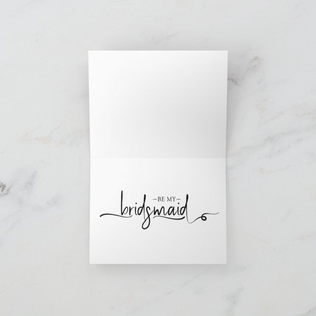 Text-Script wird meine Bridesmaid-Karte sein Dankeskarte (Innenseite)