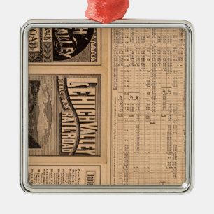 Text-Seite der Lehigh Tal-Eisenbahn Silbernes Ornament