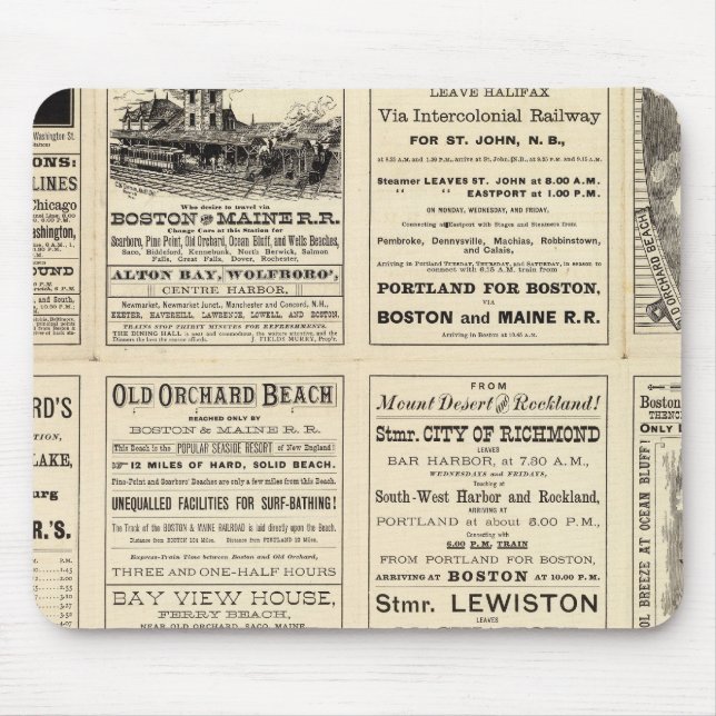 Text-Seite von Boston und Maine Railroad Mousepad (Vorne)