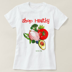 Text Shop Gesunde Helle Farben Gemüse Kunst  T-Shirt