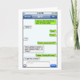 Text-Spaß - Geburtstagskarte Karte