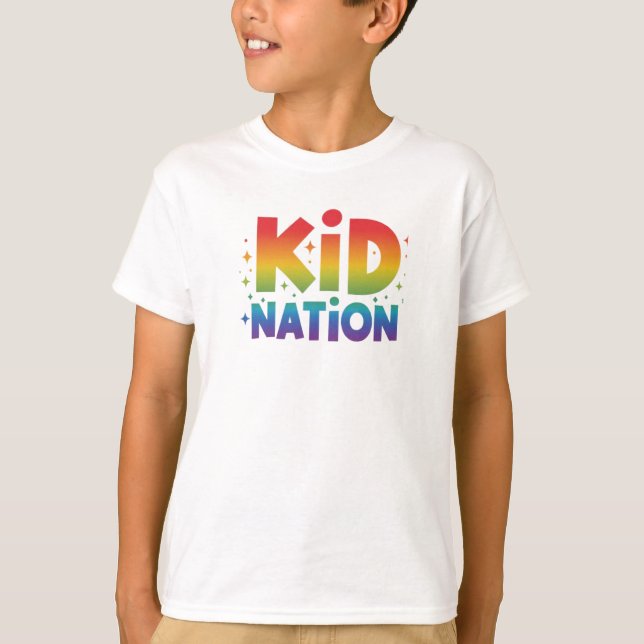 Text-T - Shirt "Kid Nation" (Vorderseite)