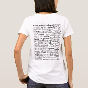 Text T - Shirt Multi Language Health Word Ihre Far