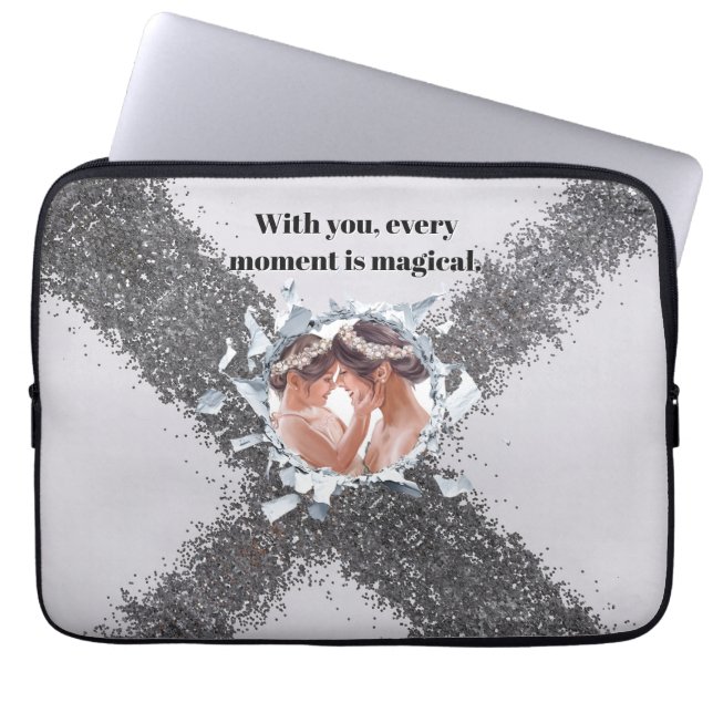 TEXT UND BILD PERSONALISIEREN  LAPTOPSCHUTZHÜLLE (Vorderseite)
