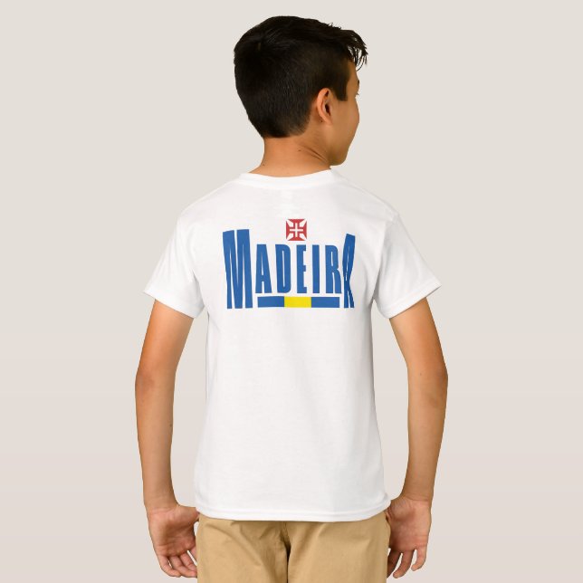Text- und Flaggenfarben von Madeira T-Shirt (Schwarz voll)