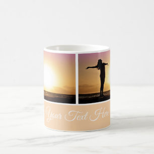 Text und Foto hinzufügen Kaffeetasse