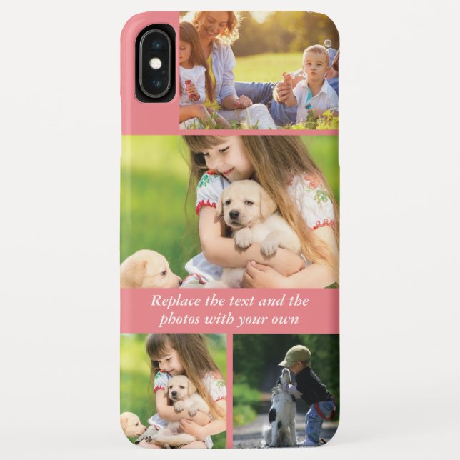 Text und Fotos durch eigene Case-Mate iPhone Hülle (Rückseite)