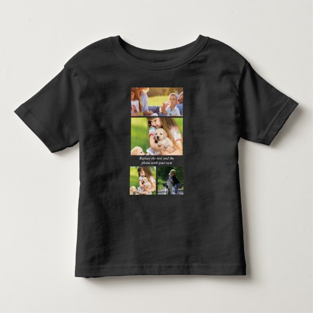 Text und Fotos durch eigene Kleinkind T-shirt (Vorderseite)